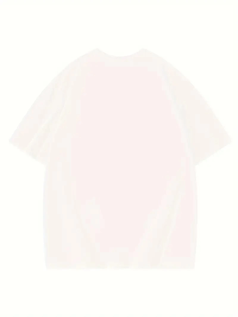 Thousand Ön Arka Baskılı Oversize Bisiklet Yaka T-shirt - Beyaz -