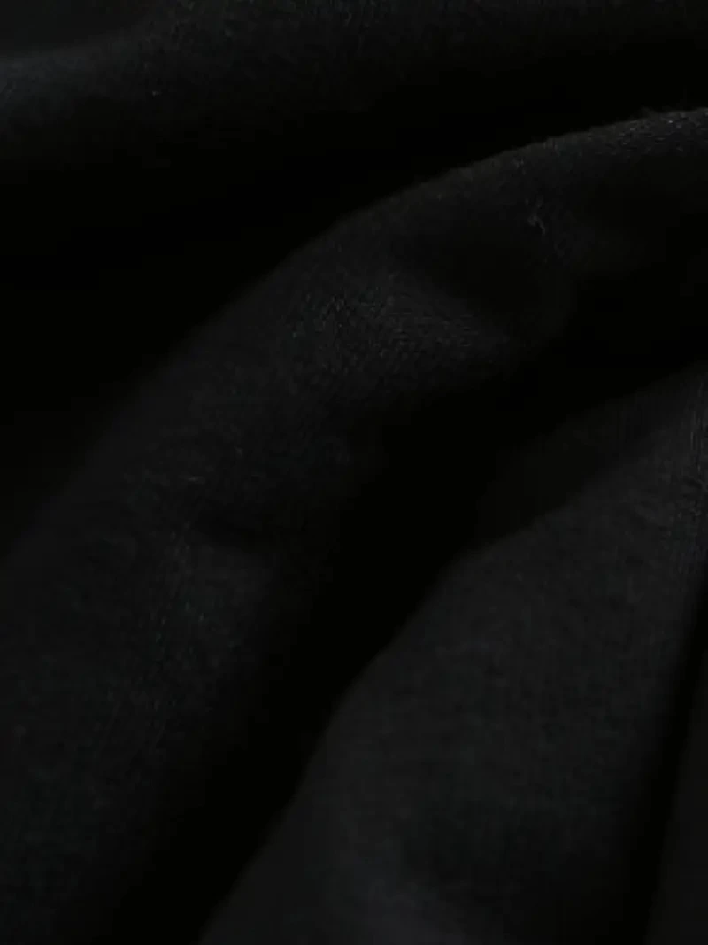 20/1 Penye Compack Baskılı Oversize Kısa Kol Bisiklet Yaka T-shirt - Siyah -