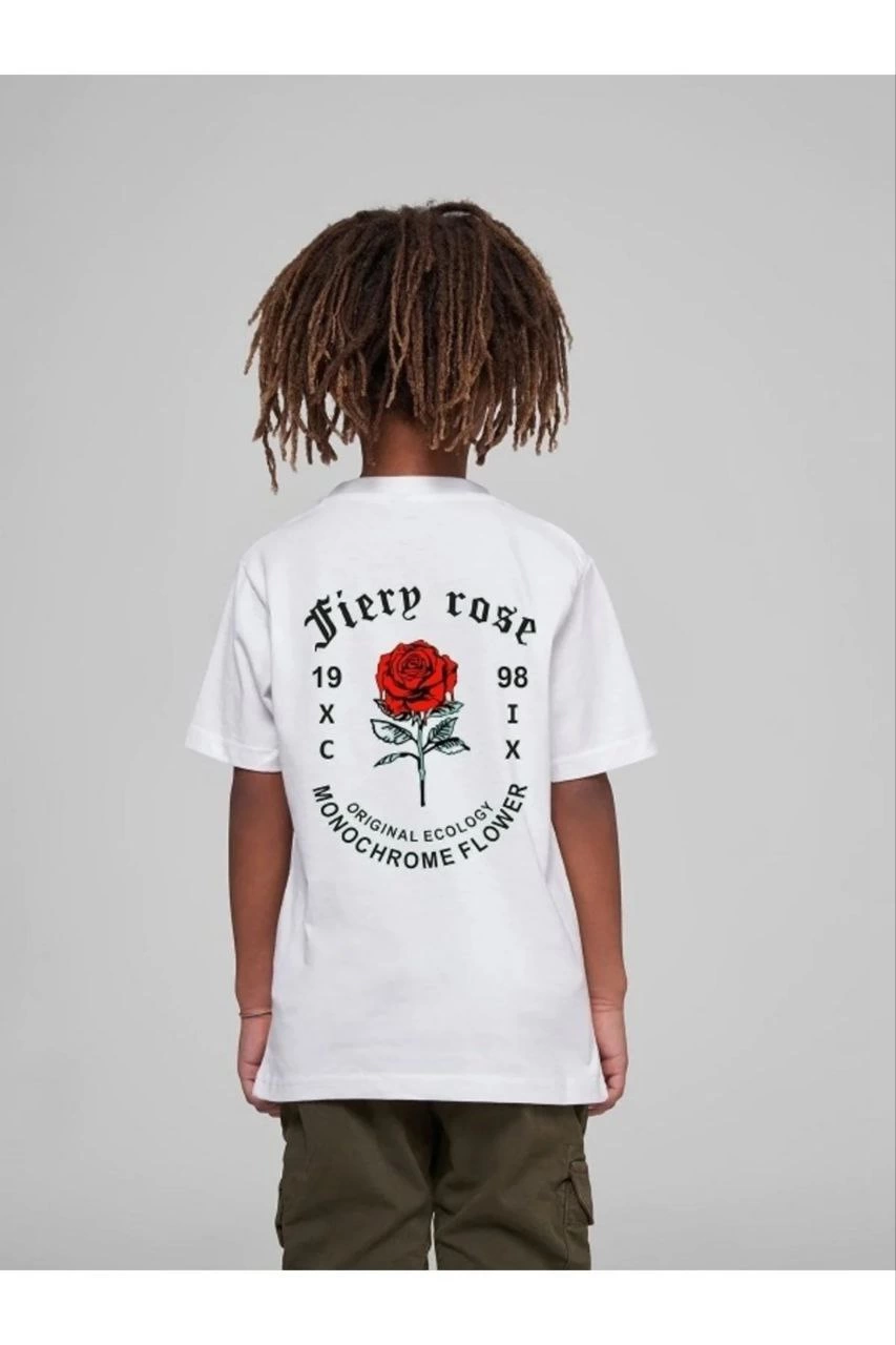 Çocuk Baskılı T-Shirt - Beyaz