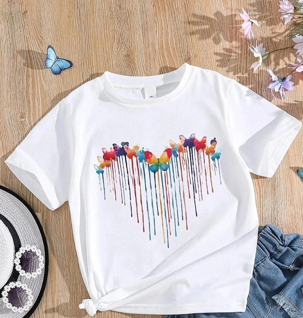 Çocuk Baskılı T-Shirt - Beyaz