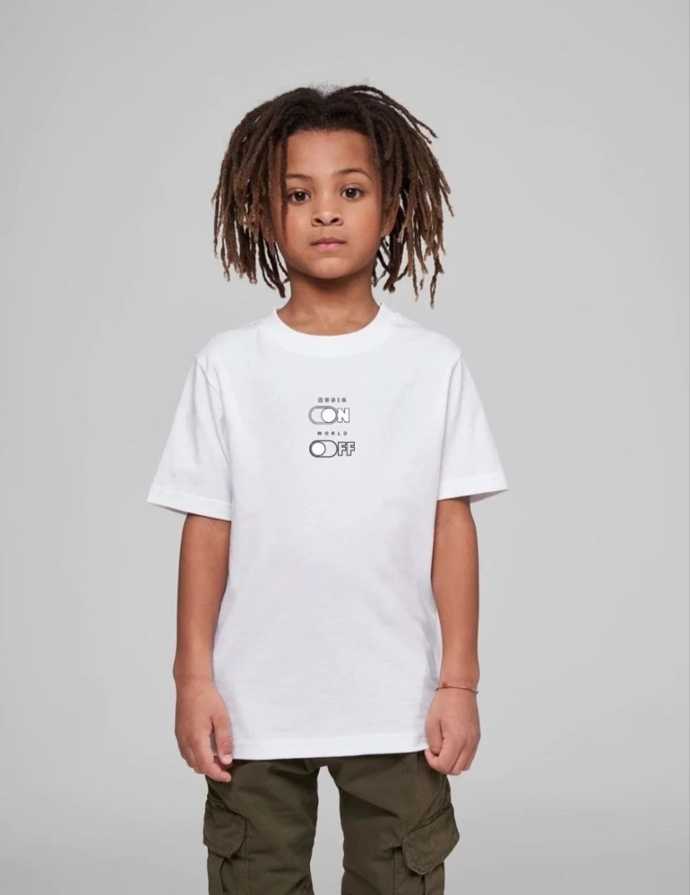 Çocuk Baskılı T-Shirt - Beyaz