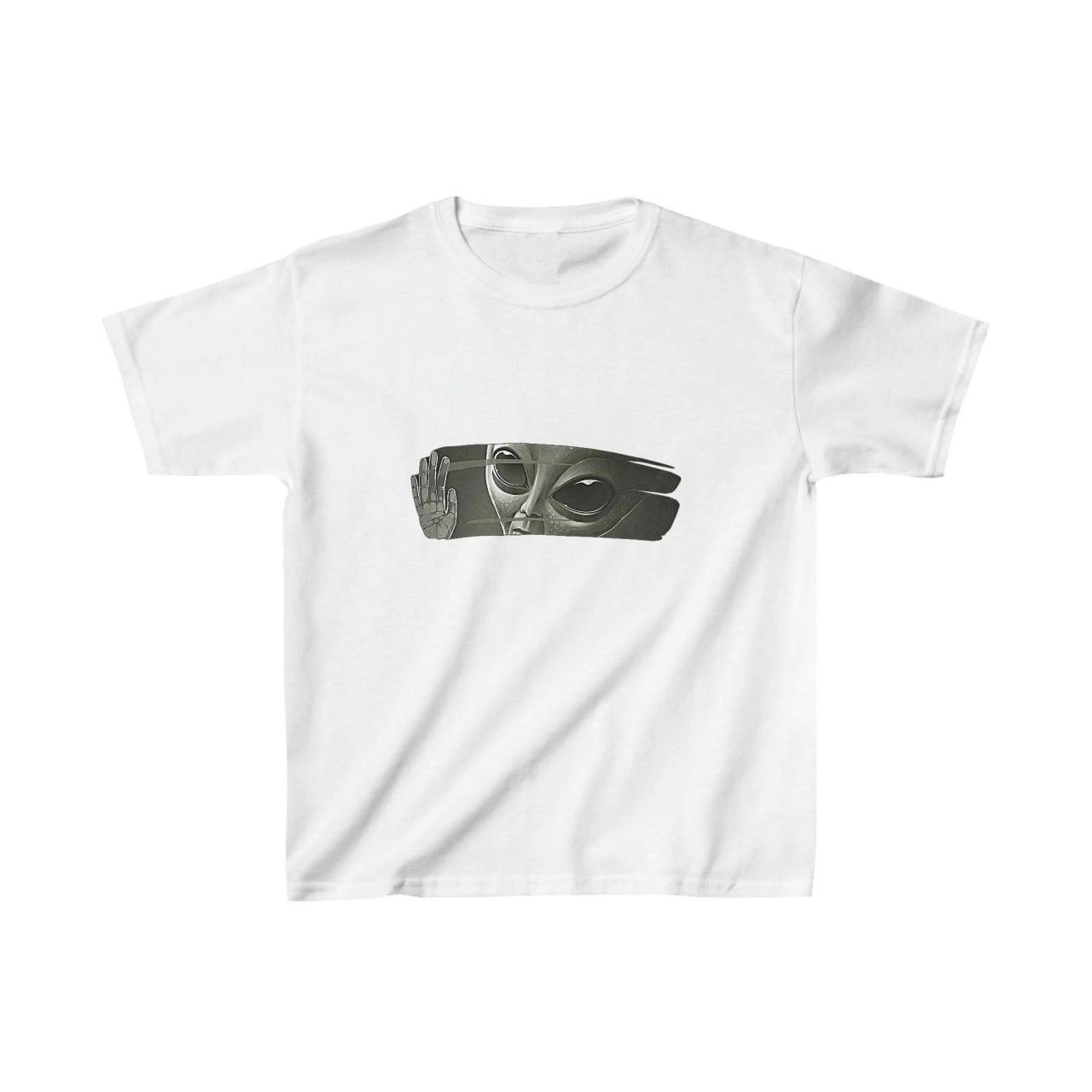 Çocuk Baskılı T-Shirt - Beyaz