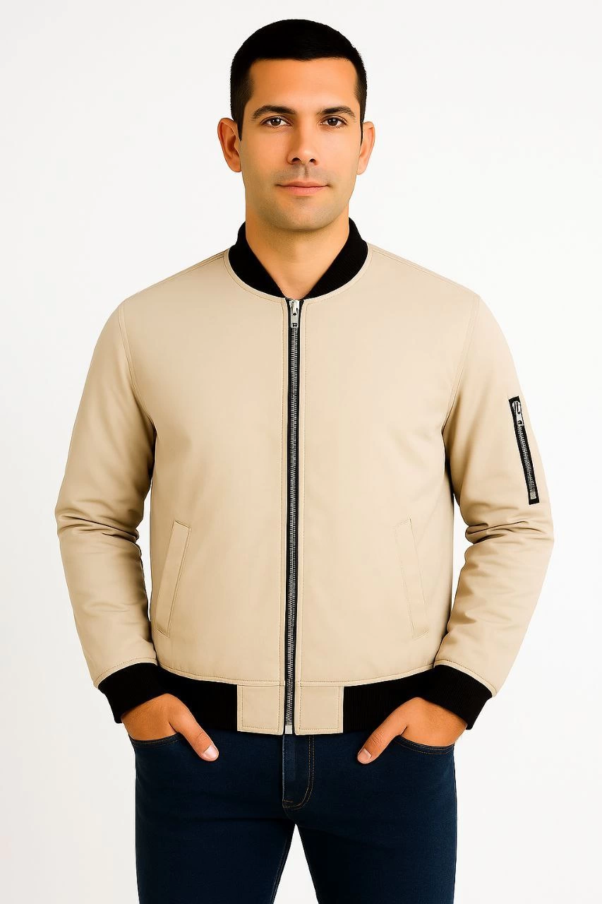Bomber Mont Ceket - Bej -