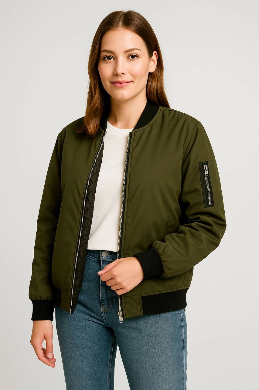 Bomber Mont Ceket - Haki -