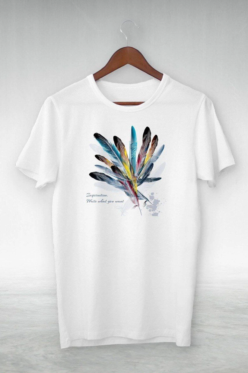 Baskılı Oversize T-Shirt - Beyaz -