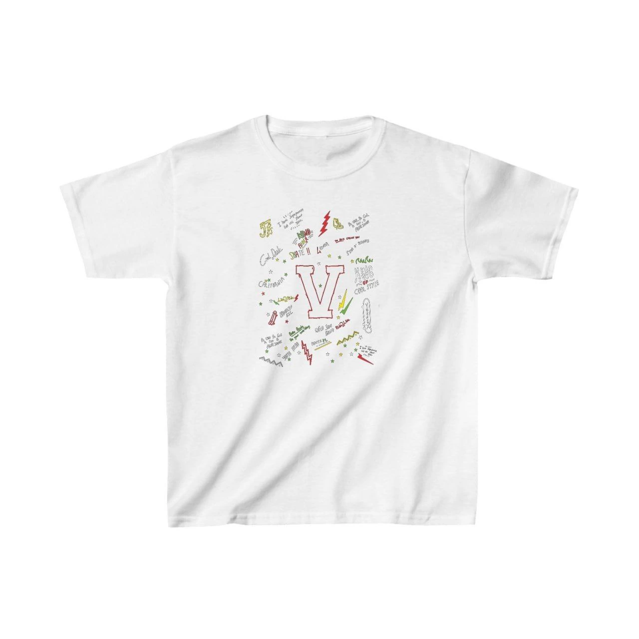 Çocuk Baskılı T-Shirt - Beyaz