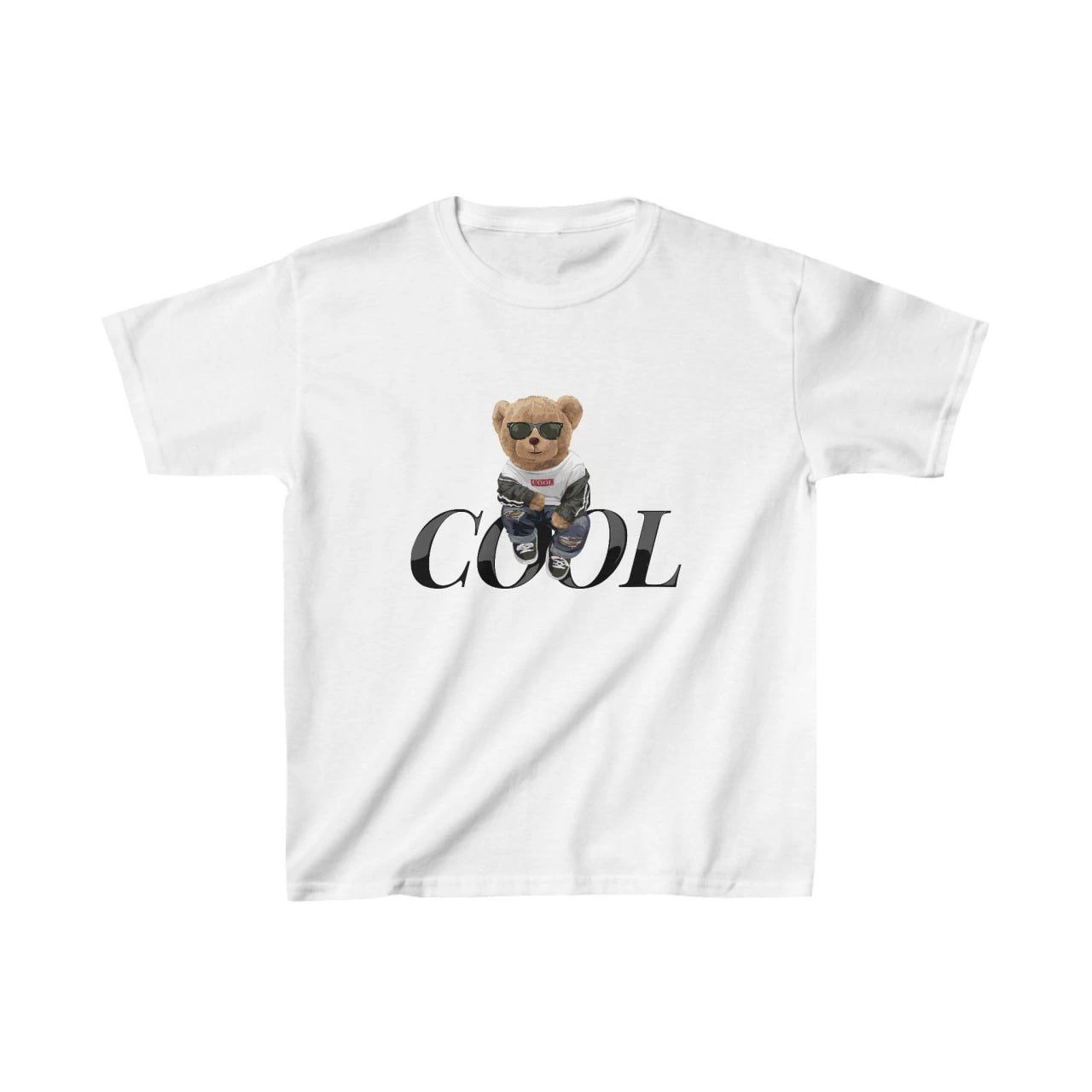 Çocuk Baskılı T-Shirt - Beyaz