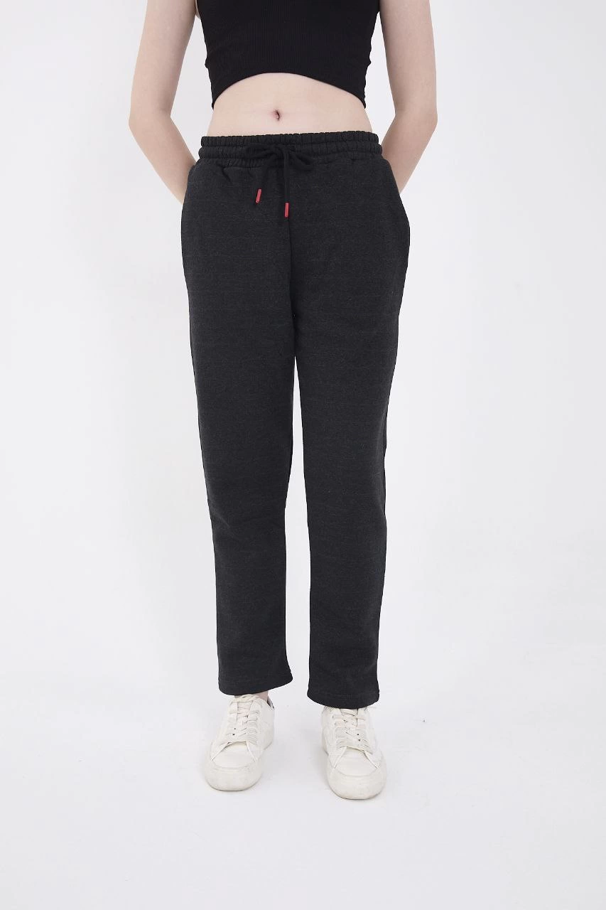 Üç İplik Basic Eşofman Pantolon - Antrasit -