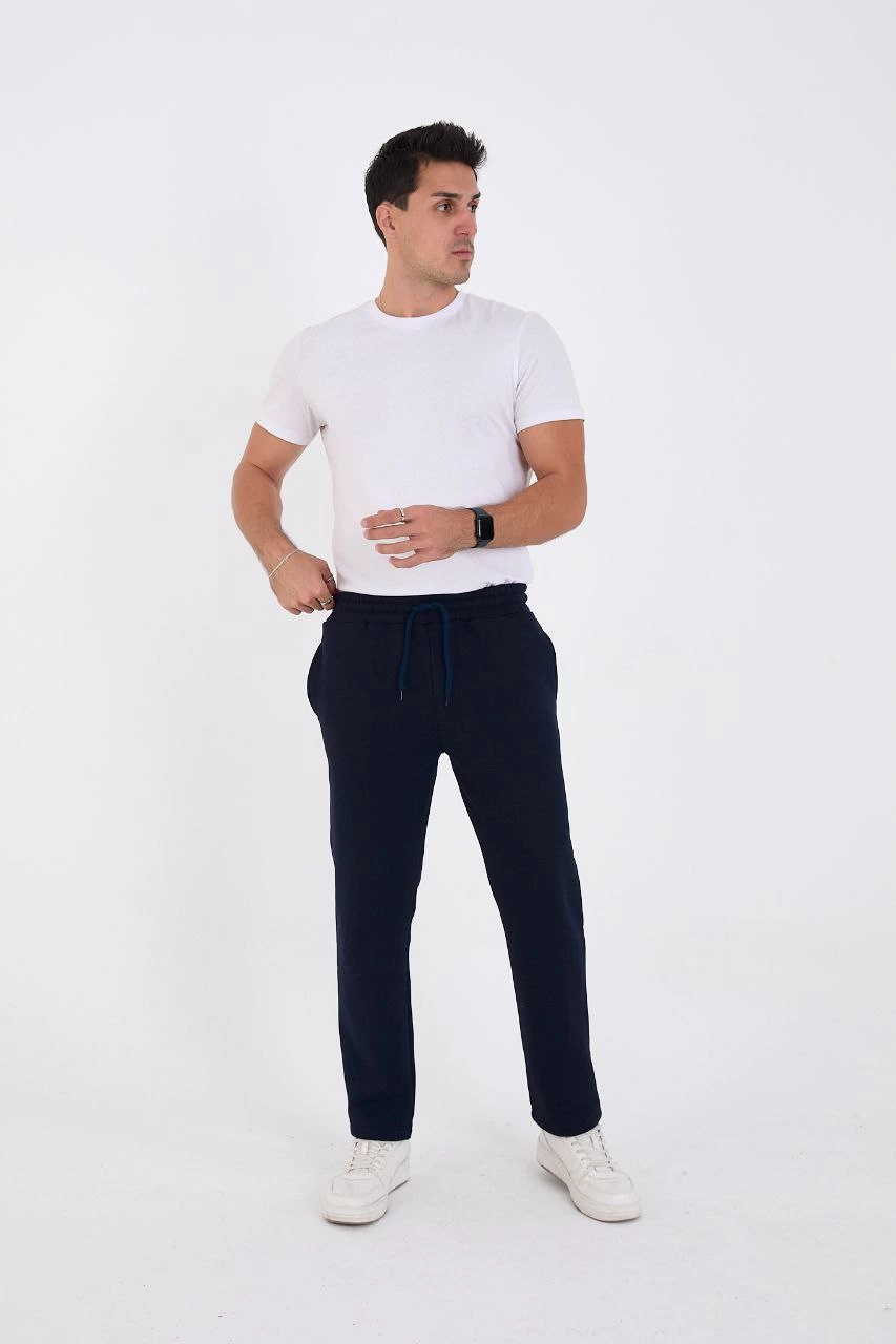 Üç İplik Basic Eşofman Pantolon - Lacivert -