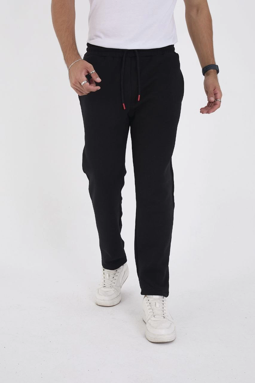 Üç İplik Basic Eşofman Pantolon - Siyah