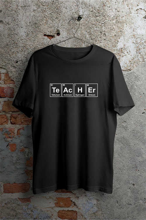 24 Kasım Öğretmenler Günü Baskılı Özel T-shirt - Siyah -