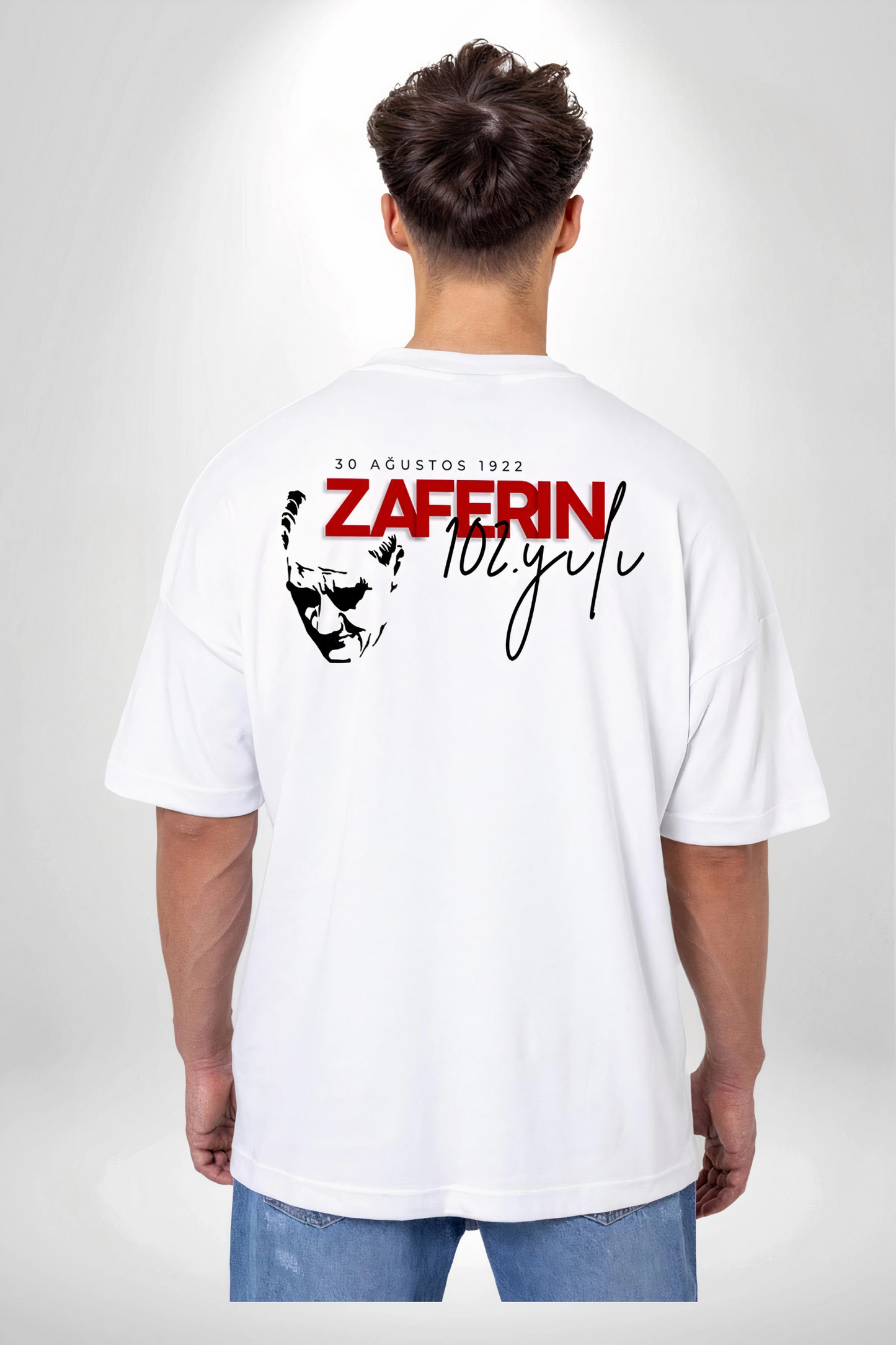 30 Ağustos Baskılı T-shirt - Beyaz -