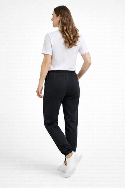 Kadın Jogger Eşofman Altı , Cepli, Paça Lastilkl ,Spor Pantolon - Siyah