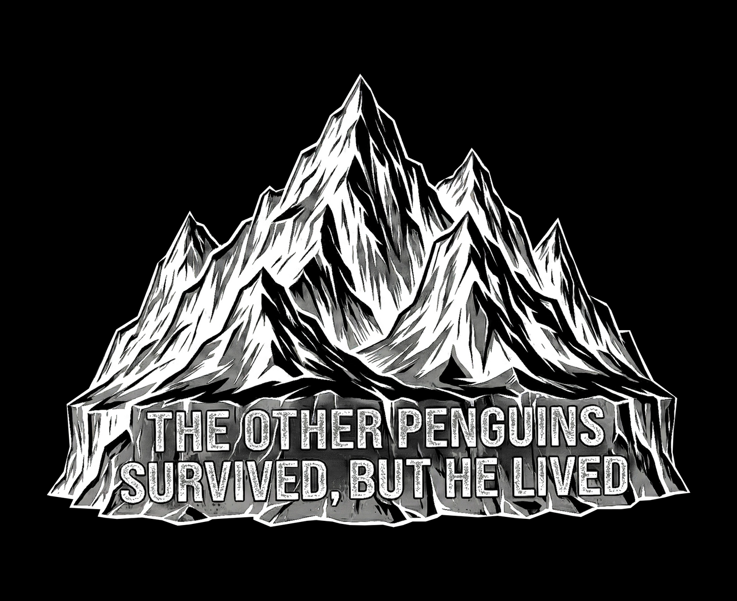 Erkek T-Shirt Nihilist Penguen Baskılı Bisiklet Yaka Kısa kol yazlık Tişört - Siyah