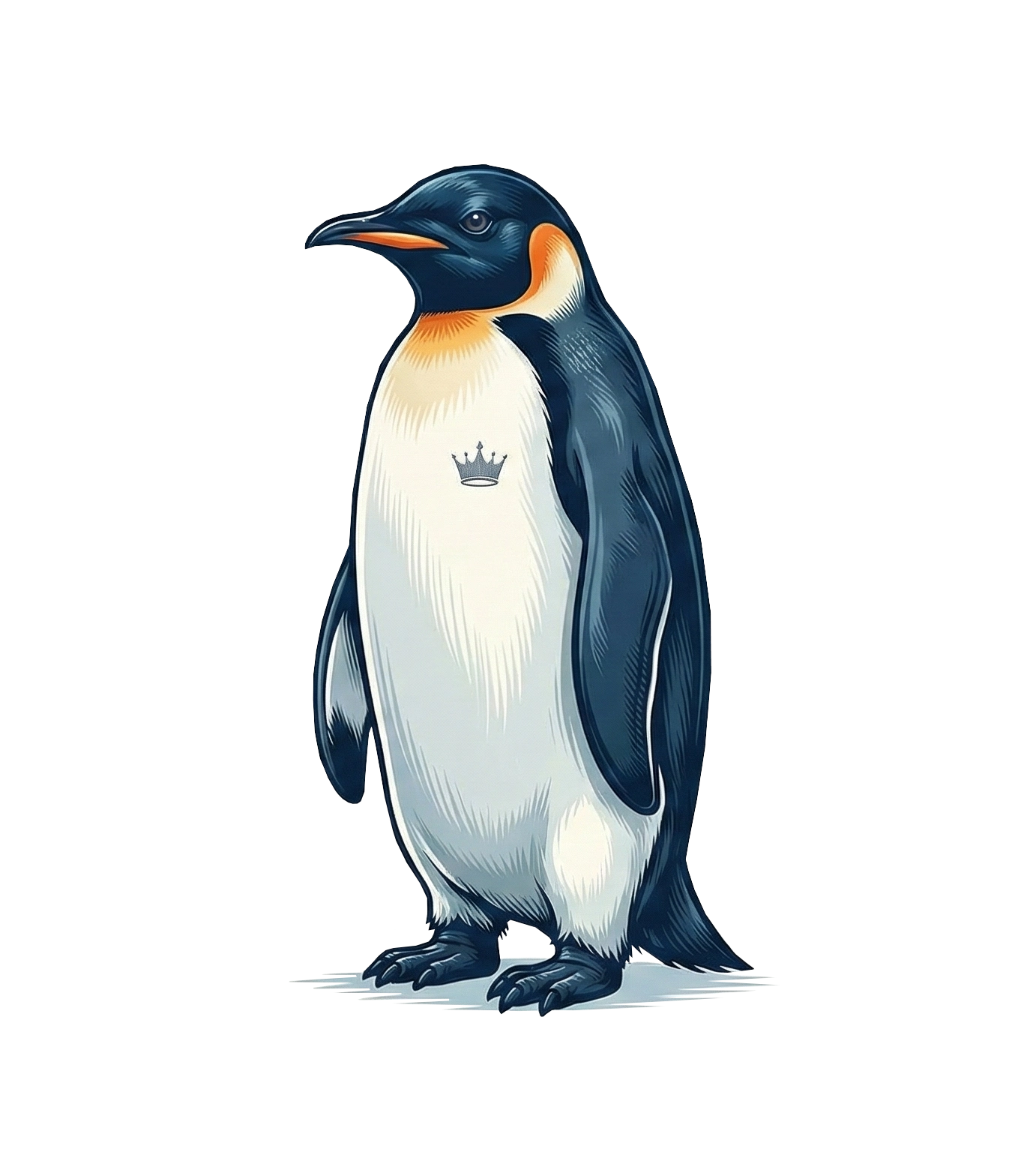 Kadın T-Shirt Penguen Baskılı Bisiklet Yaka Kısa kol yazlık Tişört - Siyah