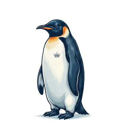 Kadın 3 İplik Pamuklu Kapüşonlu Hoodie Sweatshirt Survivor Penguen Baskılı - Siyah