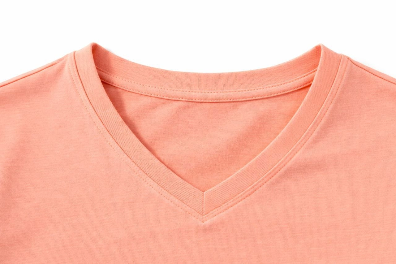 Genç Kız Çocuk V Yaka Tişört Model - Toz Pembe
