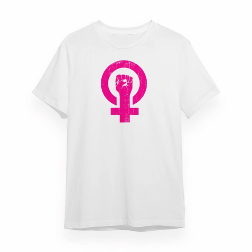 8 Mart Dünya  lar Günü İçin Özel Baskılı T-shirt - Beyaz -