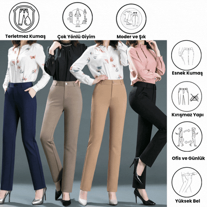 Marbilux Esnek Şık Ofis Pantolon Sonbahar