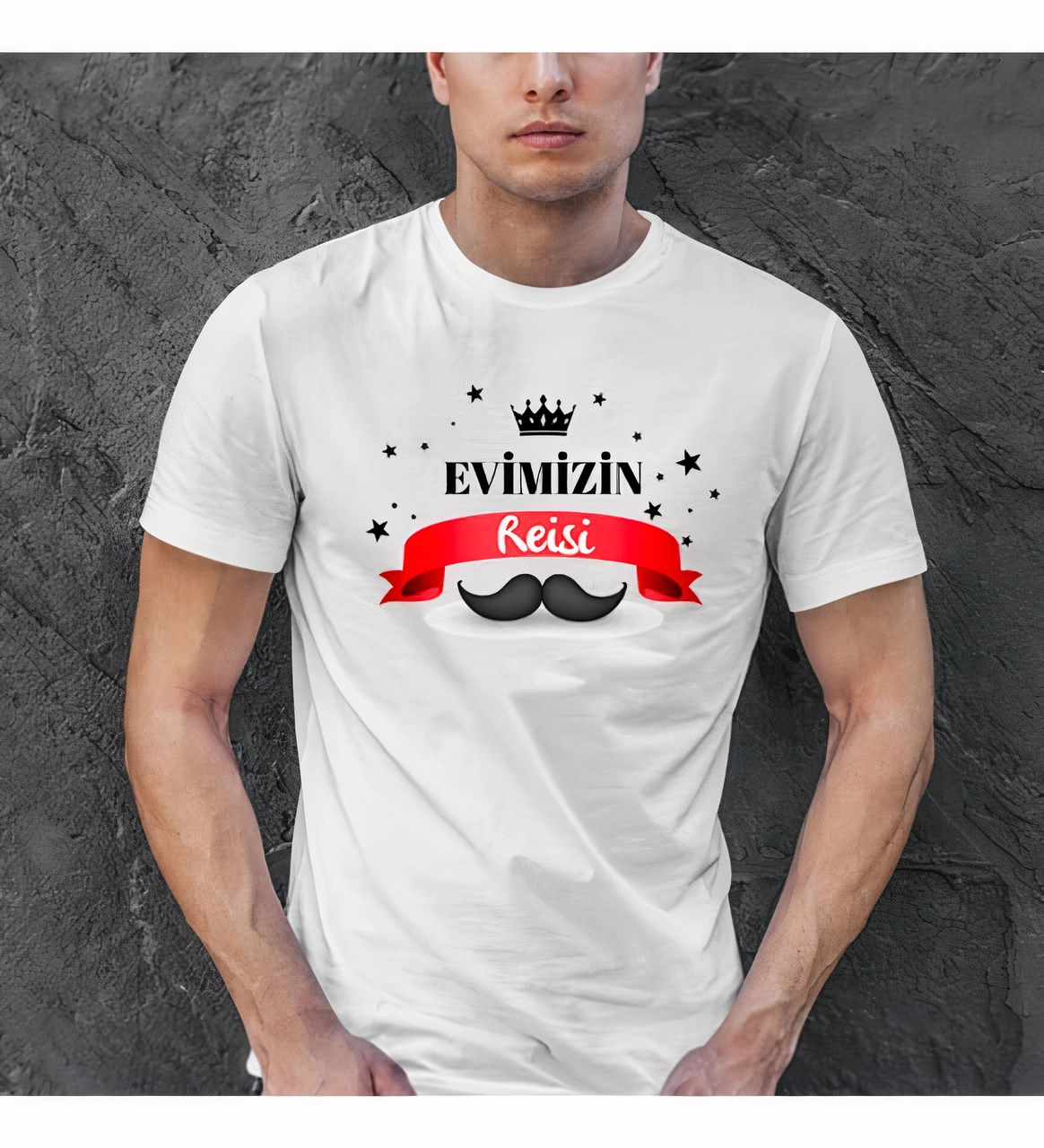 Babalar Günü Baskılı T-shirt - Beyaz -