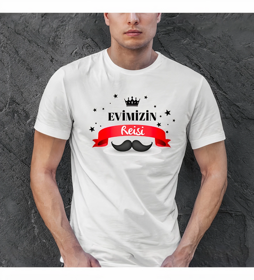 Babalar Günü Baskılı T-shirt - Beyaz -