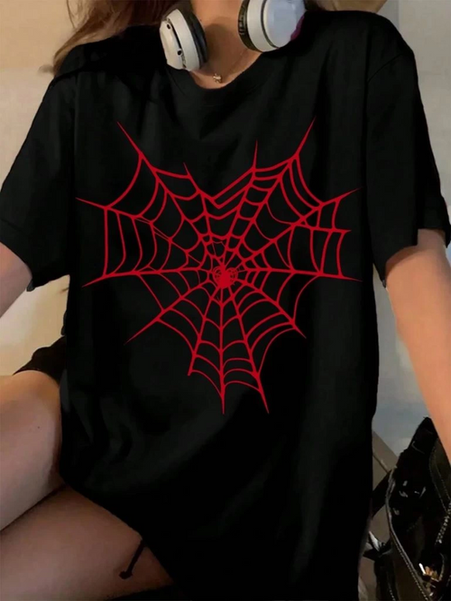 Baskılı   T-shirt - Siyah -