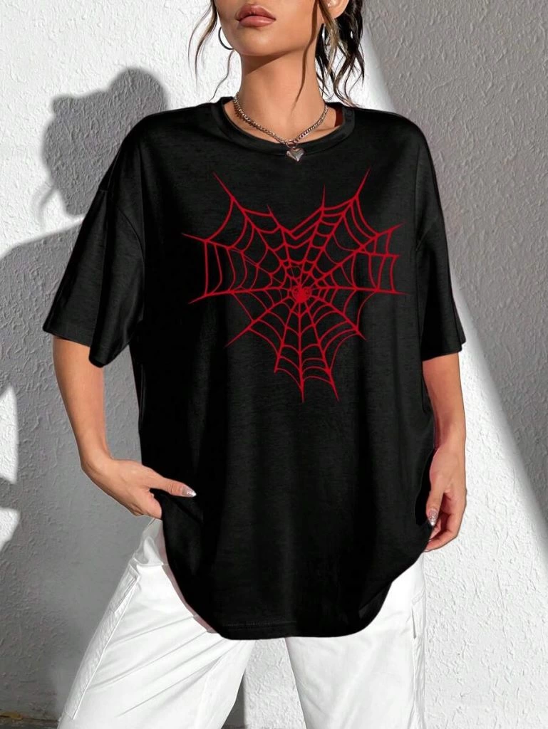 Baskılı   T-shirt - Siyah -