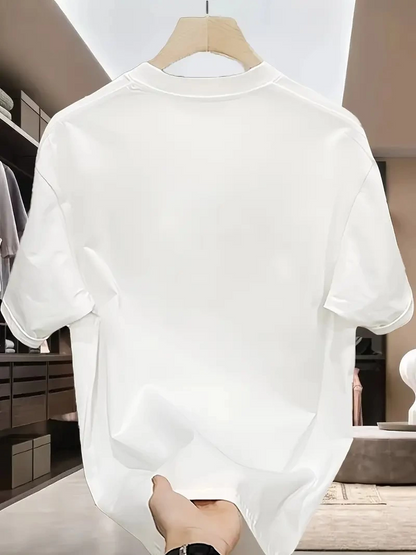 20/1 Penye Compack Özgür kuşlar Baskılı Oversize Bisiklet Yaka T-shirt - Beyaz -