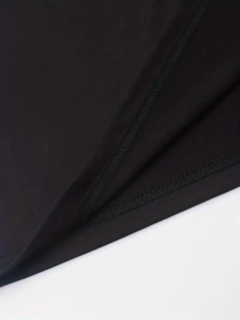 Sporda Günlük Hayata Giyilebilir GYM Baskılı Oversize Bisiklet Yaka   T-shirt - Siyah -