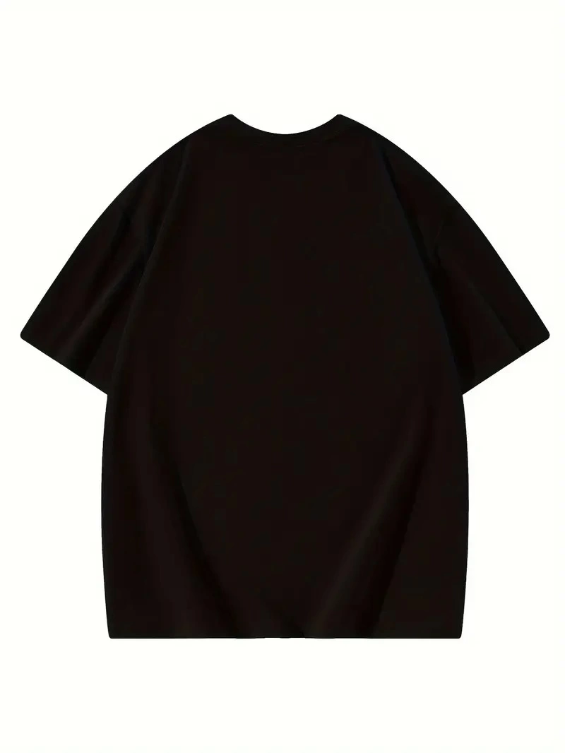 Thousand Ön Arka Baskılı Oversize Bisiklet Yaka T-shirt - Siyah -