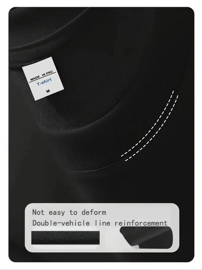 20/1 Penye Compack Day One Baskılı Oversize Bisiklet Yaka T-shirt - Siyah -