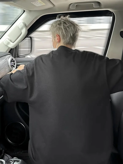 Baskı Oh   Oversive Tişört,Sporda ve Günlük Giyime Uygun - Siyah -