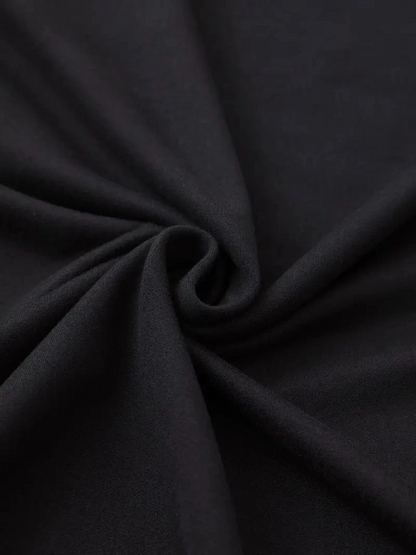 20/1 Penye Compack Baskılı Oversize Bisiklet Yaka Kısa Kol Yazlık T-shirt - Siyah -