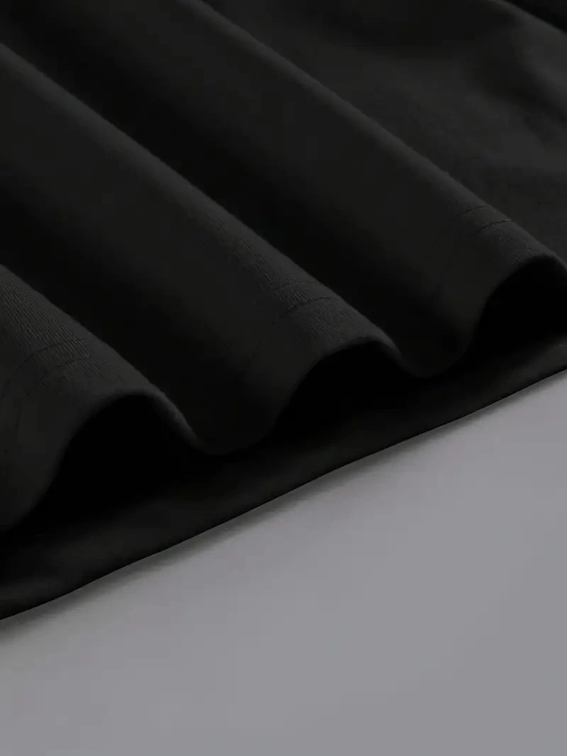 20/1 Penye Compack Baskılı Oversize Kahve Desenli   Kısa Kol Yazlık T-shirt - Siyah -