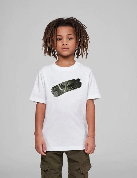 Çocuk   Baskılı T-Shirt - Beyaz