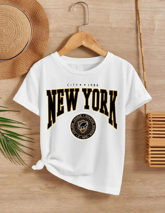 Çocuk   Baskılı T-Shirt - Beyaz