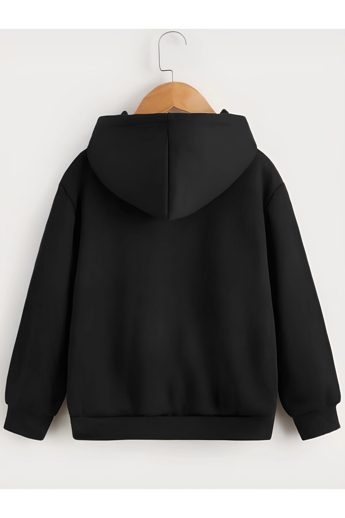 Çocuk   Kapüşonlu Tatlı Kedi Baskılı Sweatshirt - Siyah