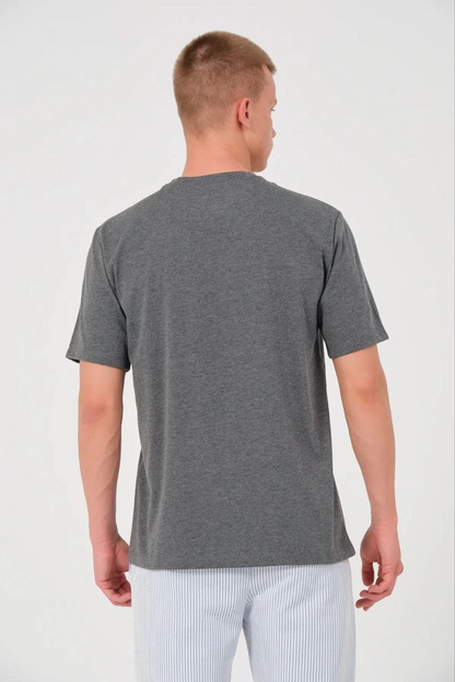24/1 Düz A Kalite Oversize T-shirt - Antrasit