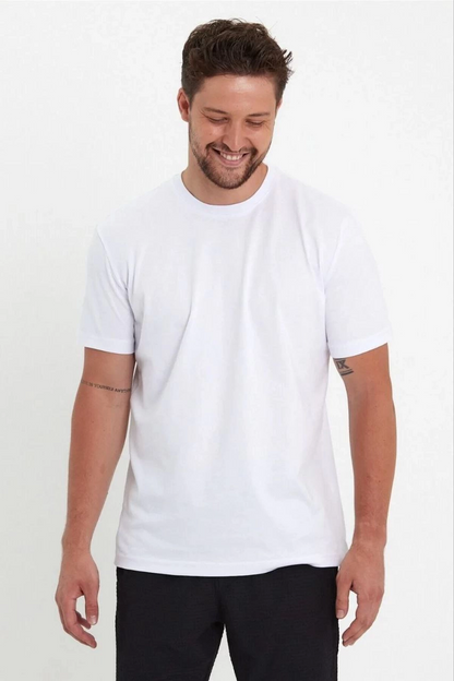 24/1 Düz A Kalite Oversize T-shirt - Beyaz