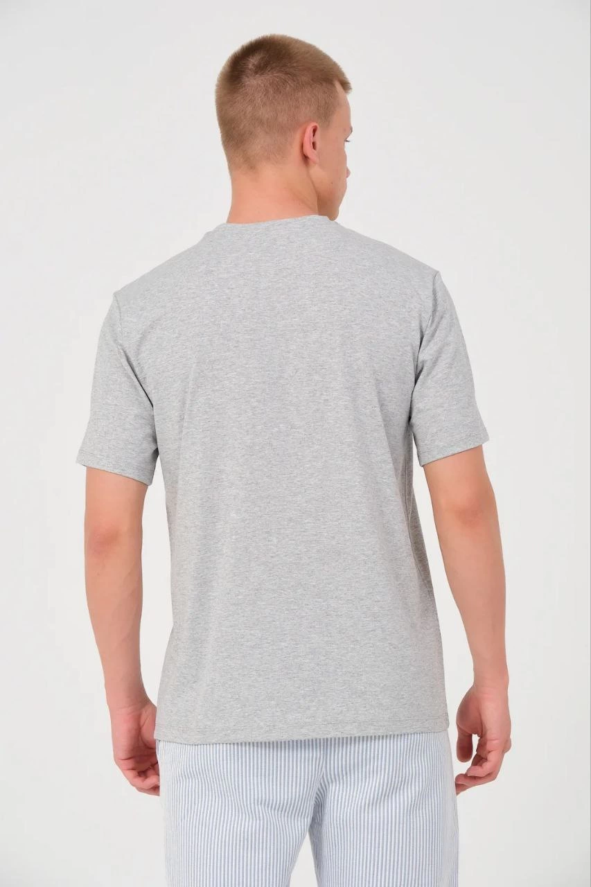 24/1 Düz A Kalite Oversize T-shirt - Gri