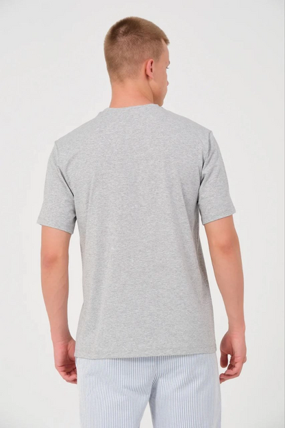 24/1 Düz A Kalite Oversize T-shirt - Gri