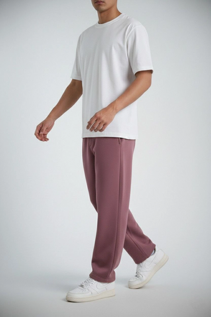 Baggy Alt Eşofman - Gül Kurusu