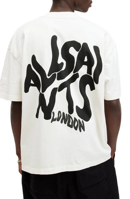 Baskılı Oversize T-shirt - Beyaz -