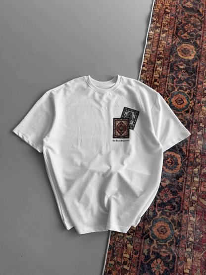 Baskılı Oversize T-shirt - Beyaz -