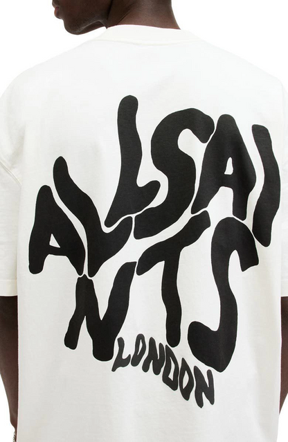Baskılı Oversize T-shirt - Beyaz -