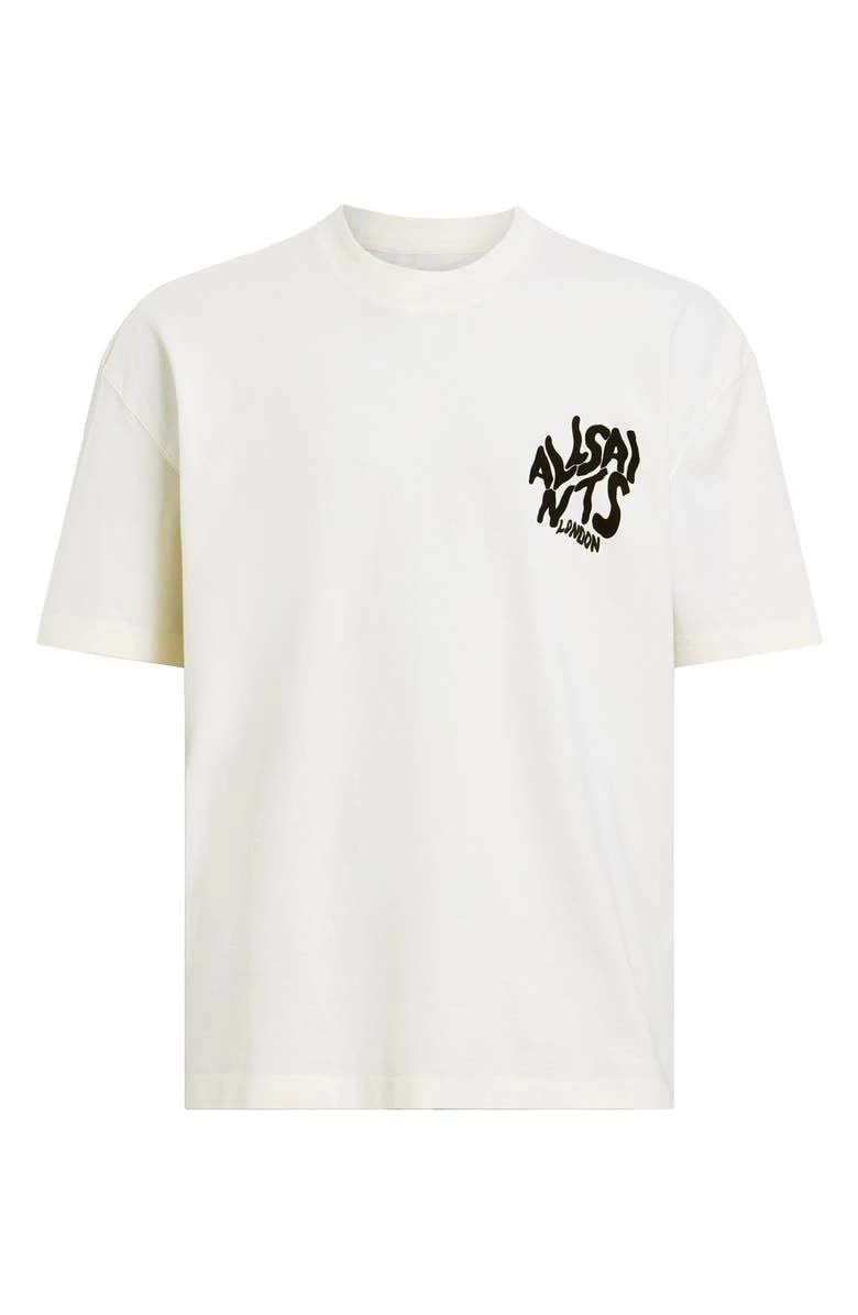 Baskılı Oversize T-shirt - Beyaz -