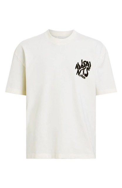 Baskılı Oversize T-shirt - Beyaz -