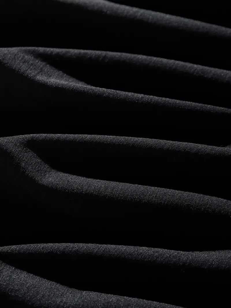 Dağ Grafikli Tişört, Yaz için Büyük Beden Rahat T-shirt - Siyah -