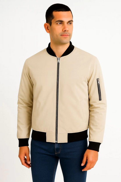Bomber Mont Ceket - Bej -