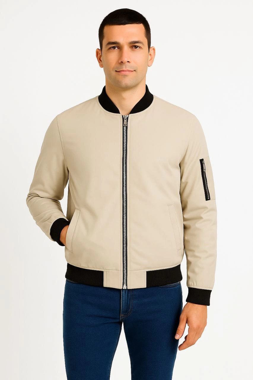 Bomber Mont Ceket - Bej -